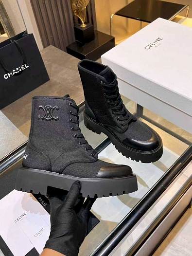 Женские ботинки Celine premium - Black   