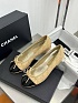 Женские кожаные балетки Chanel premium