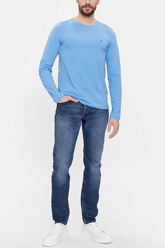 Мужской лонгслив Tommy Hilfiger голубого цвета