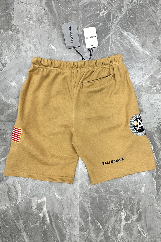 Мужские бежевые шорты Balenciaga x Nasa Apollo
