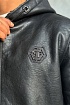 Мужское утеплённое пальто Philipp Plein чёрного цвета