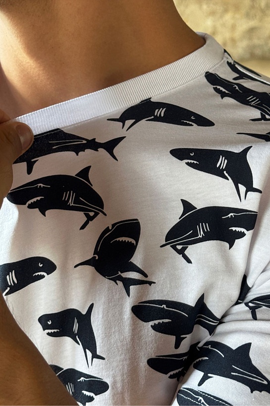 Белая мужская футболка Paul&Shark