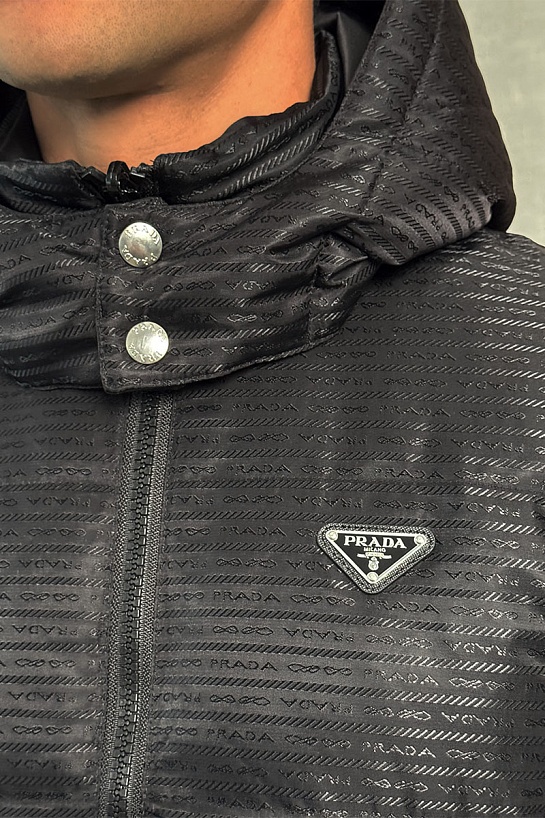Двусторонний пуховик Prada logo-plaque - Black