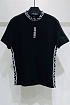 Чёрная мужская футболка Versace La Greca trim