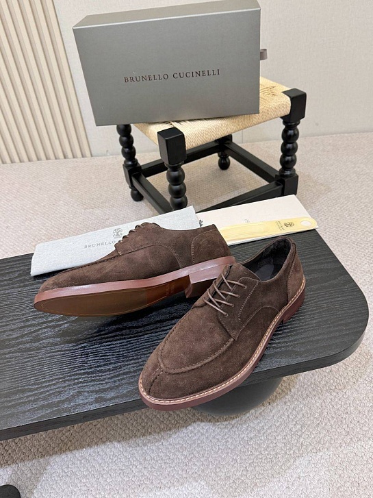 Замшевые ботинки Brunello Cucinelli derby - Brown