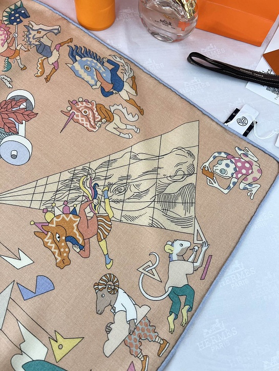 Платок Hermes Academia Hippica premium 140x140 см