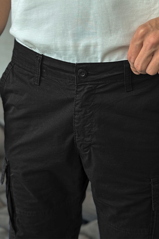 Чёрные шорты Stone Island cargo compass-patch