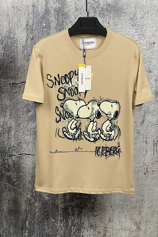 Мужская футболка Iceberg "Snoopy" - Beige