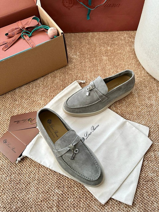 Женские замшевые лоферы Loro Piana Summer Charms Walk premium