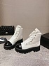 Женские кожаные ботинки с мехом Chanel Premium