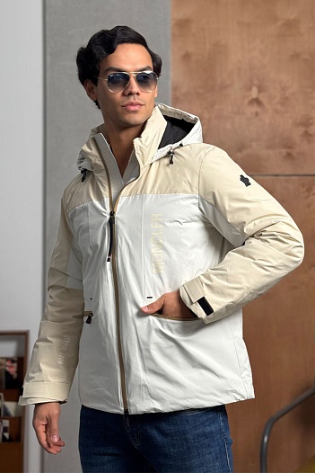 Пуховик Moncler Grenoble Fussen Ski - White / Beige   