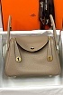 Женская кожаная сумка Hermes Lindy Premium 26x18x13 см - Beige