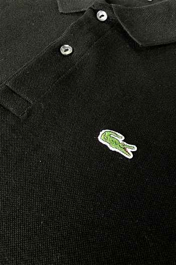 Мужское чёрное поло Lacoste Classic Fit   