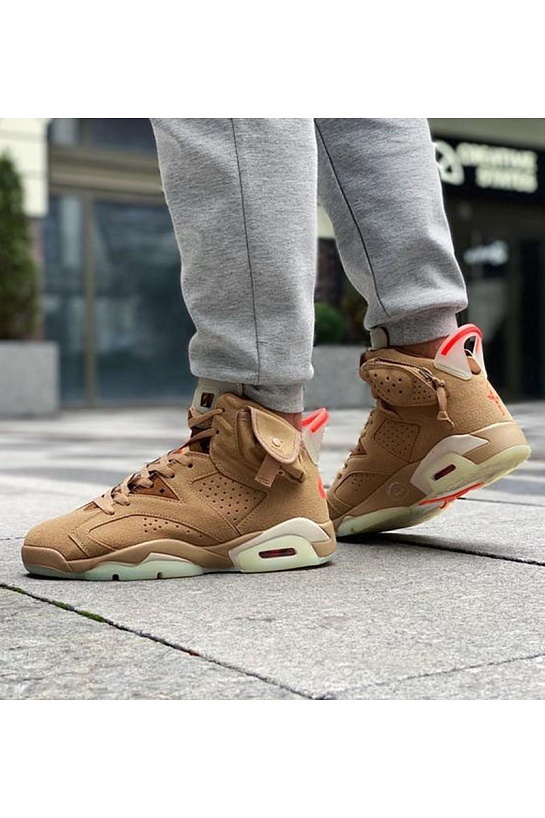 Кроссовки Travis Scott x Nike Air Jordan 6 Retro "British Khaki"