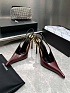 Женские кожаные туфли на каблуке Yves Saint Laurent premium