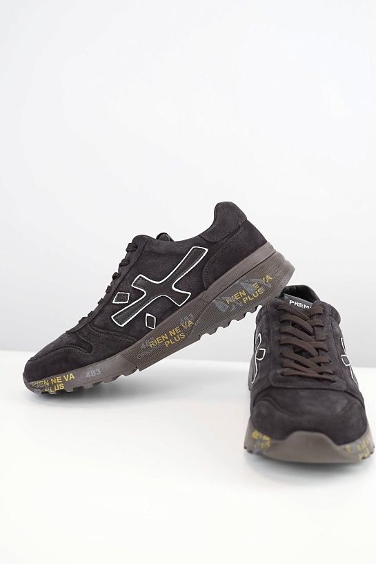 Замшевые кроссовки с мехом Premiata low-top - Brown