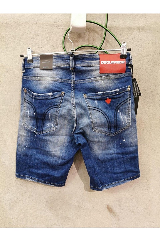 Джинсовые шорты Dsquared2 "ICON" - Blue