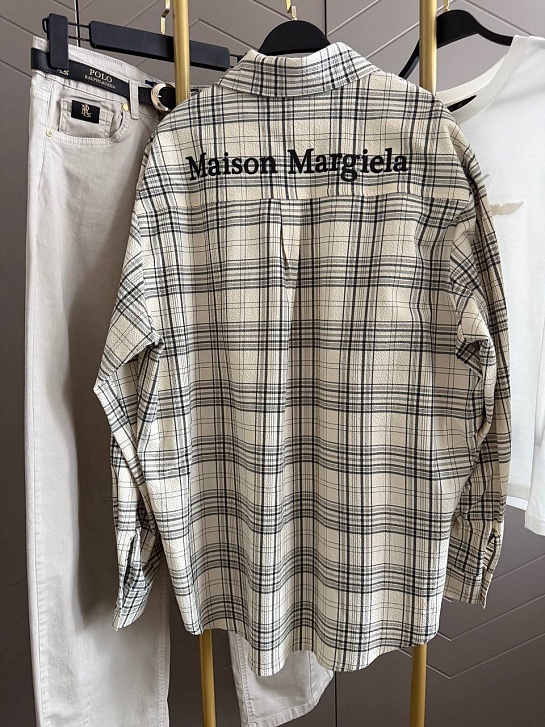 Женская оверсайз рубашка в клетку Maison Margiela premium