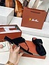 Женские замшевые шлёпанцы Loro Piana Premium - Black