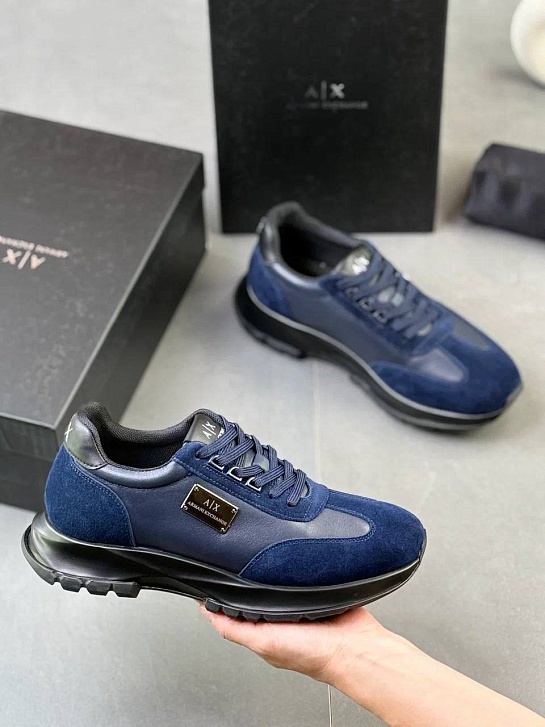 Кроссовки синего цвета Armani Exchange