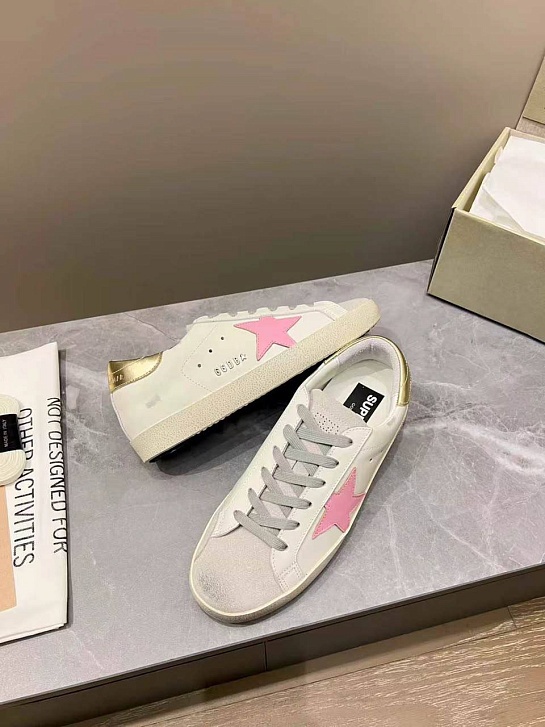 Женские кожаные кроссовки Golden Goose Super Star premium
