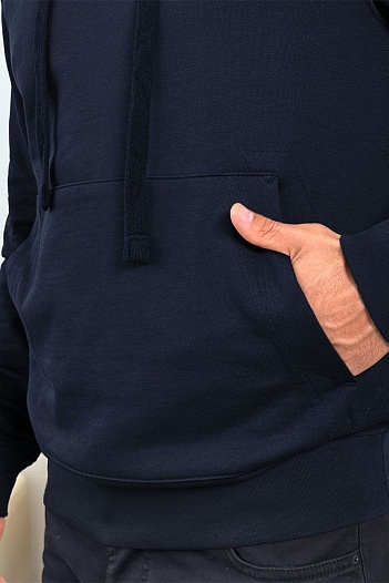 Мужское худи тёмно-синего цвета Stone Island Compass-patch   