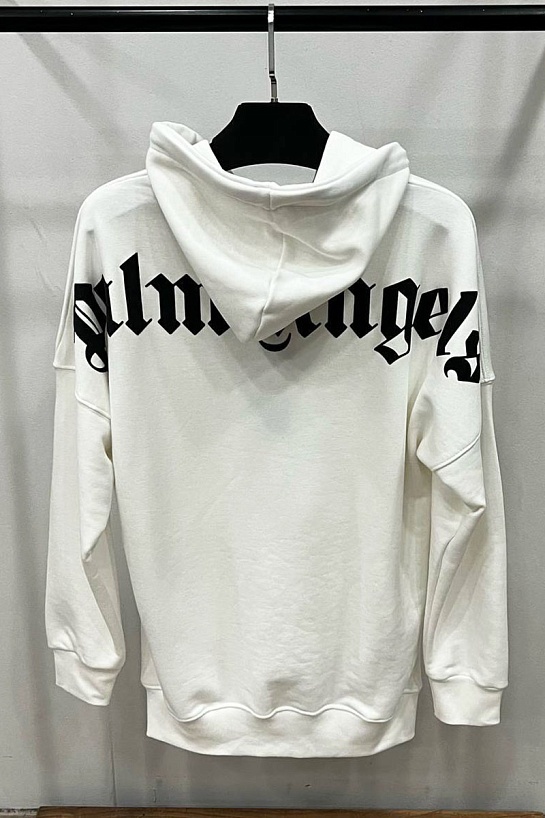 Белое оверсайз худи Palm Angels Classic logo-print