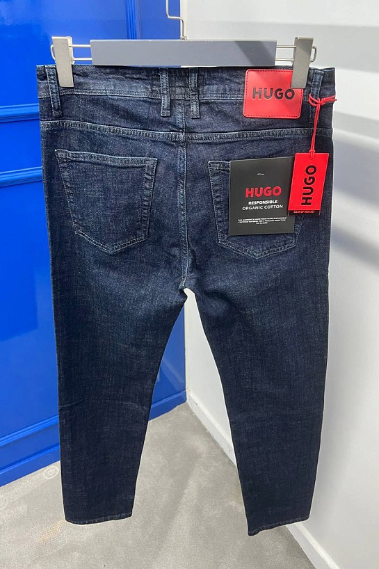 Мужские тёмно-синие джинсы Hugo Boss regular fit