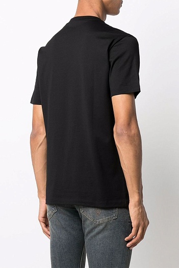 Мужская чёрная футболка Versace Medusa-embroidered   