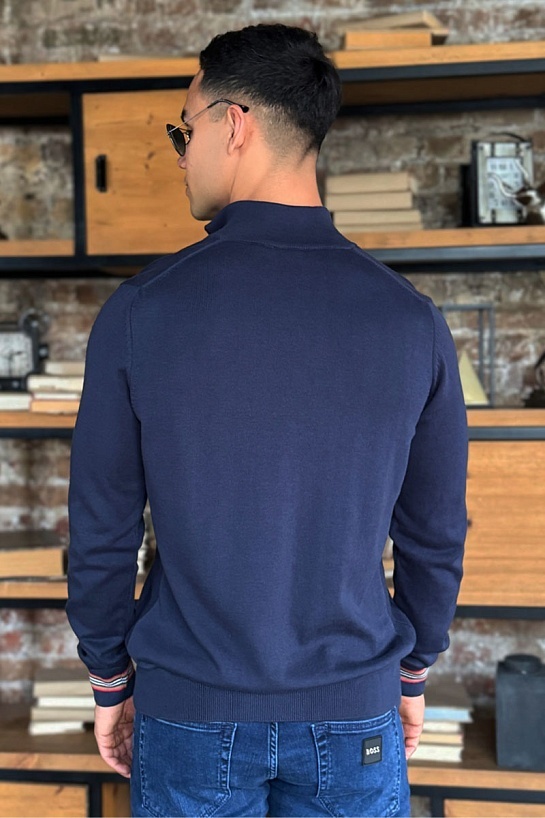 Мужской джемпер Burberry quarter-zip - Navy