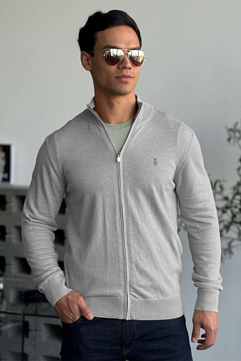 Мужская кофта Polo Ralph Lauren pony-embroidered - Grey   