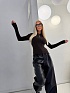 Женское поло с длинным рукавом Schiaparelli premium - Brown