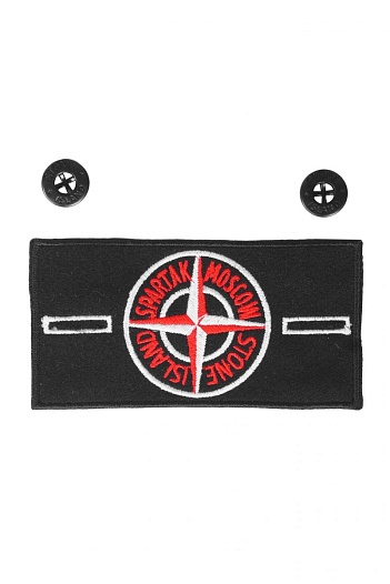 Классический патч Stone Island - Black / Red   
