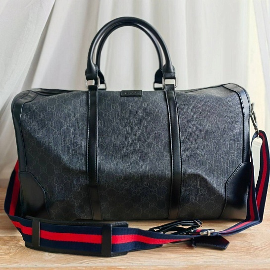 Кожаная дорожная сумка Gucci GG monogram 45x28 см