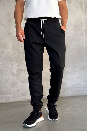 Спортивные штаны Brunello Cucinelli logo-embroidered - Black   