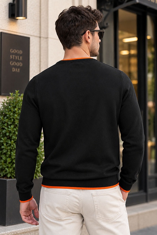 Мужской джемпер Hermes чёрного цвета