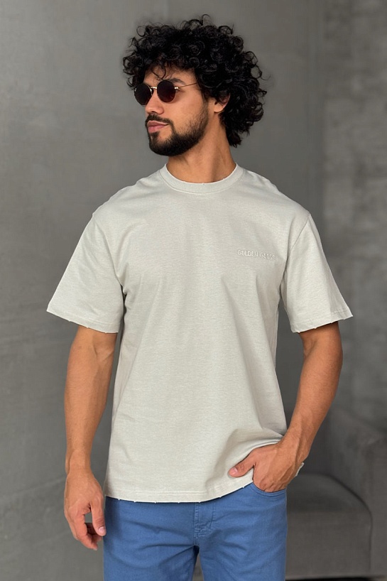 Мужская серая футболка Golden Goose