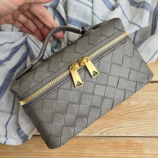 Женская сумка Bottega Veneta 20x11 см - Grey   