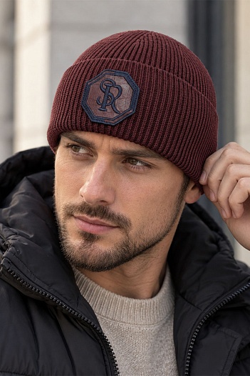 Шапка Stefano Ricci logo-embroidered - Burgundy   