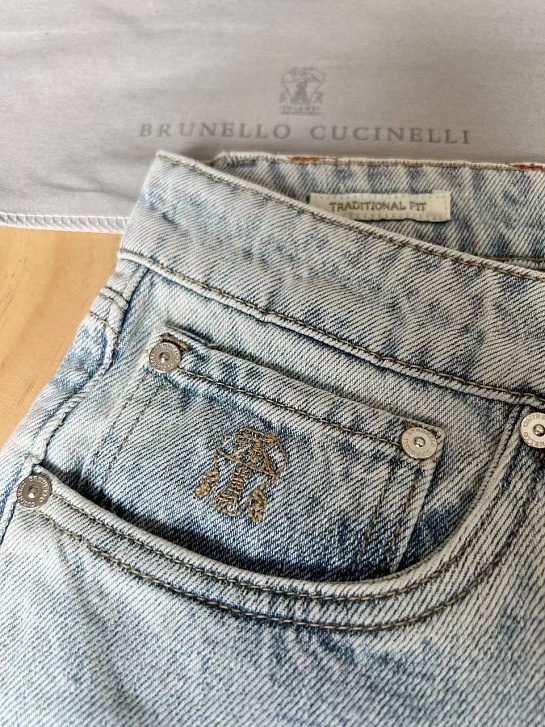 Мужские джинсы Brunello Cucinelli Premium Leisure Fit - Light Blue