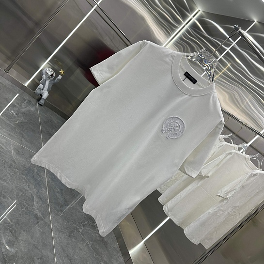 Белая оверсайз футболка Chrome Hearts Premium