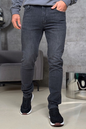 Мужские чёрные джинсы Calvin Klein logo-embroidered   