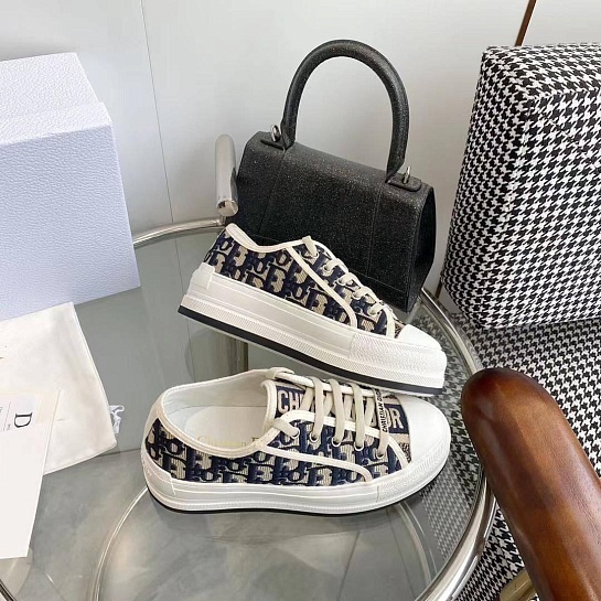 Женские кеды на платформе Dior Walk'n' Premium - Blue