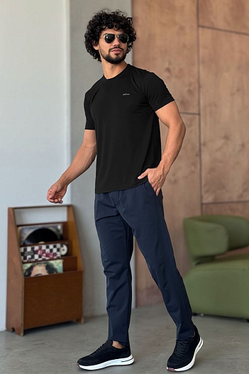 Мужская чёрная футболка Kiton   