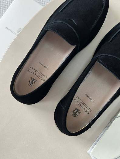 Мужские замшевые лоферы Brunello Cucinelli Premium   