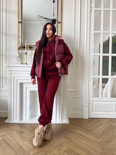 Женский костюм тройка Brunello Cucinelli Premium - Red   