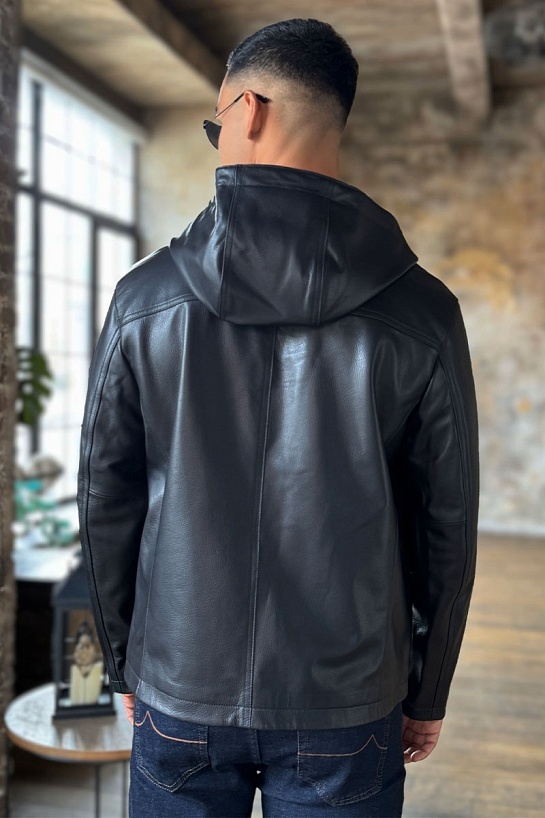 Мужская кожаная куртка Hermes premium