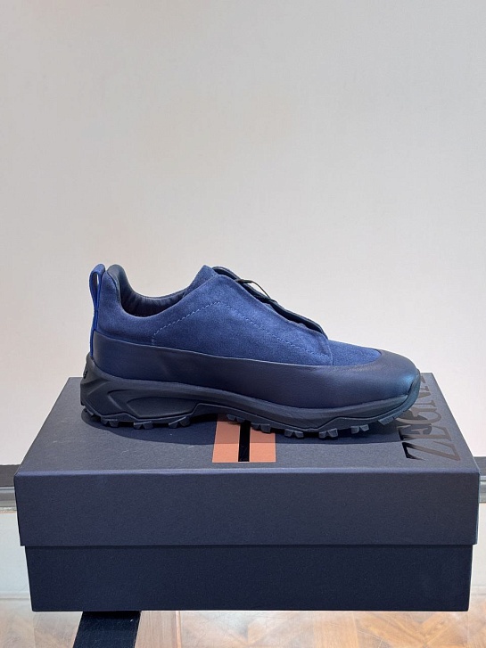 Мужские кроссовки Zegna Triple Stitch Monte - Blue