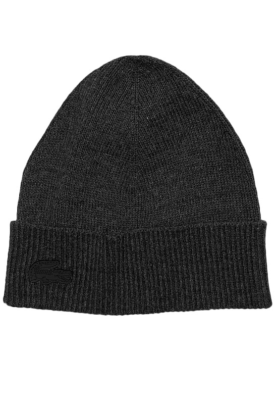 Мужская серая шапка Lacoste