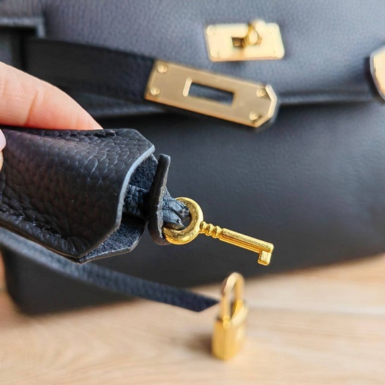 Женская сумка Hermes Kelley 25x18 см - Black